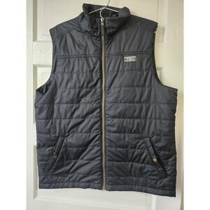 L.L.Bean Mountain Classic Puffer Vest Men L Black Full Zip Pockets Outdoor Hikin